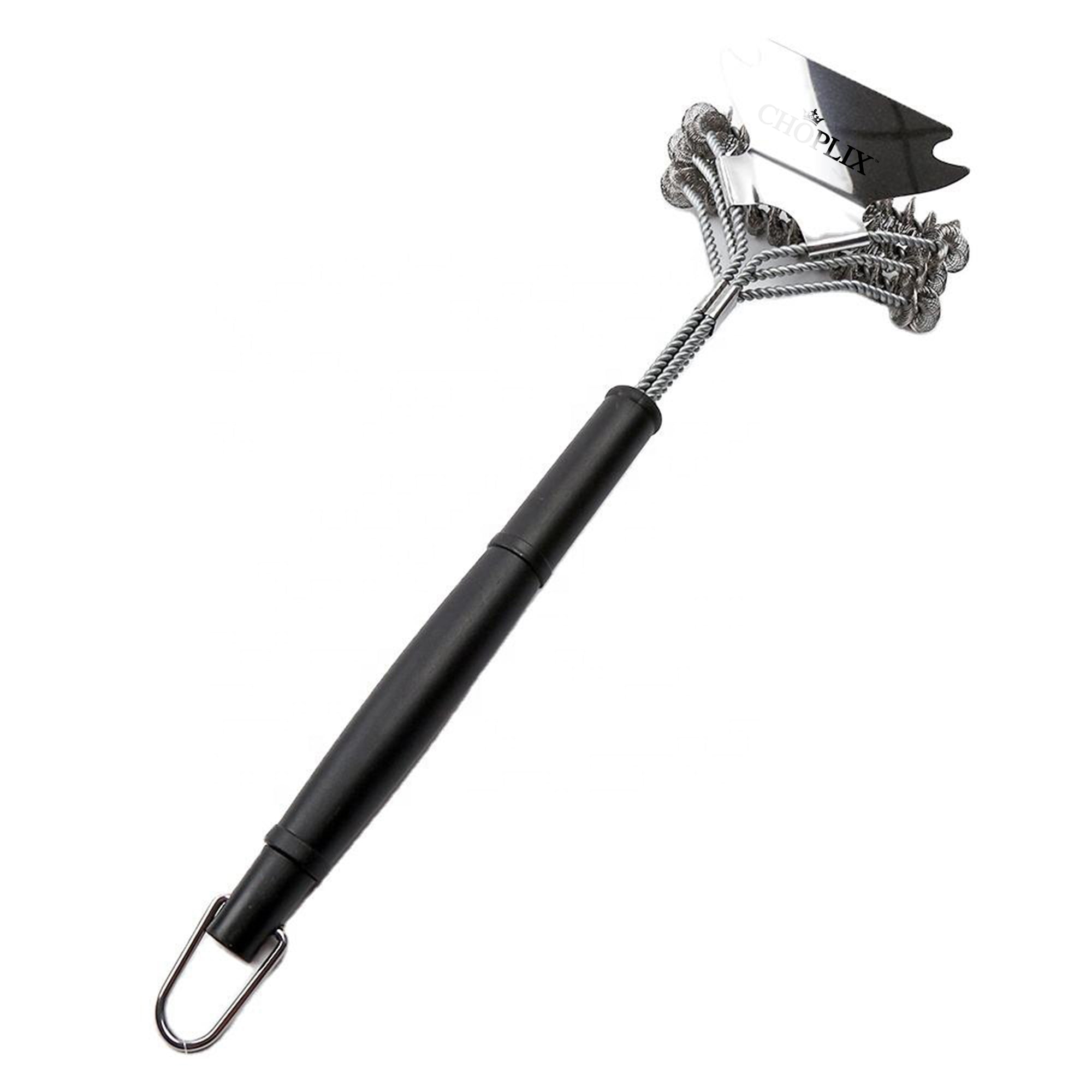 GlistenPro BBQ Grill Cleaning Brush with Bristle-Free Design & Built-In Scraper - CHOPLIX