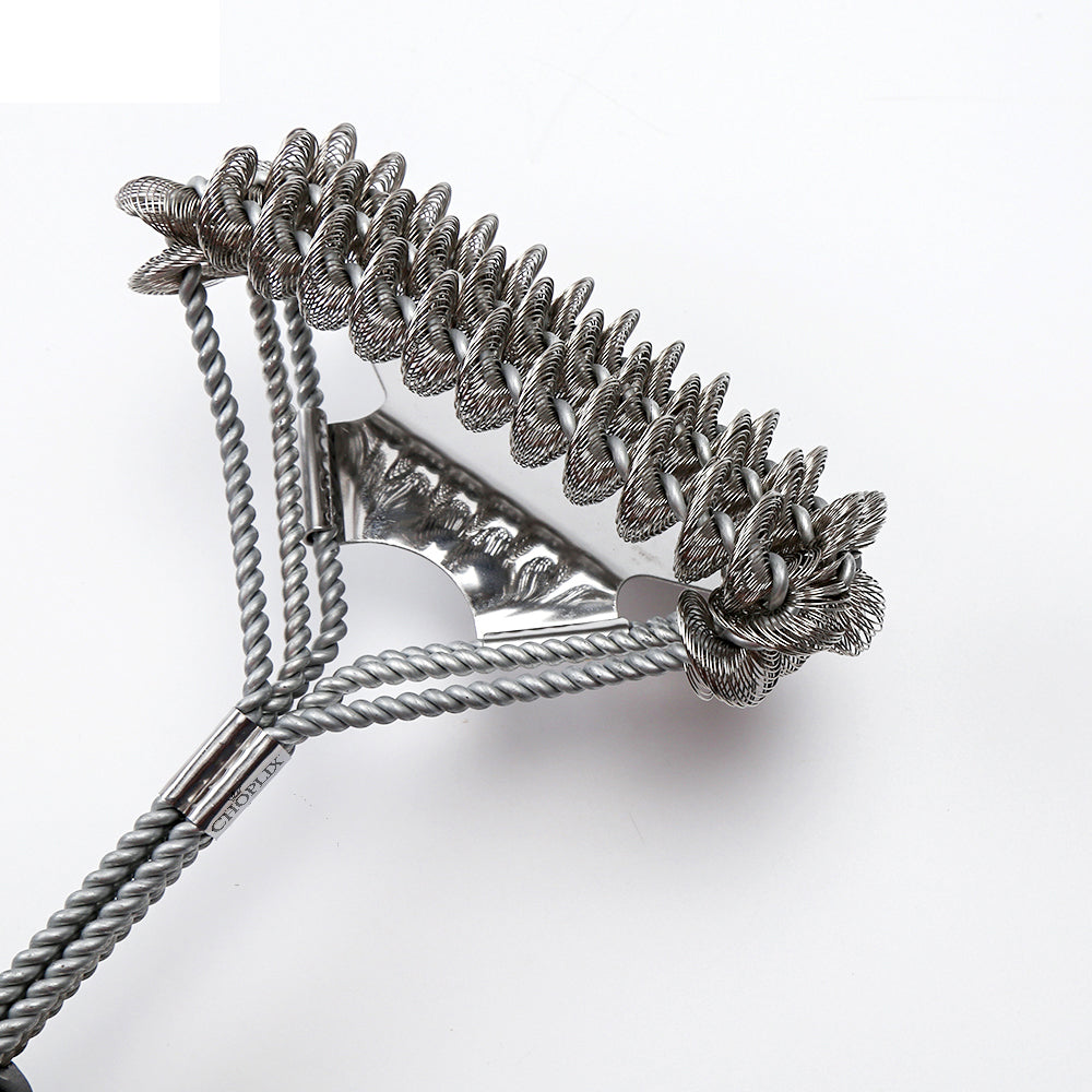 GlistenPro BBQ Grill Cleaning Brush with Bristle-Free Design & Built-In Scraper - CHOPLIX