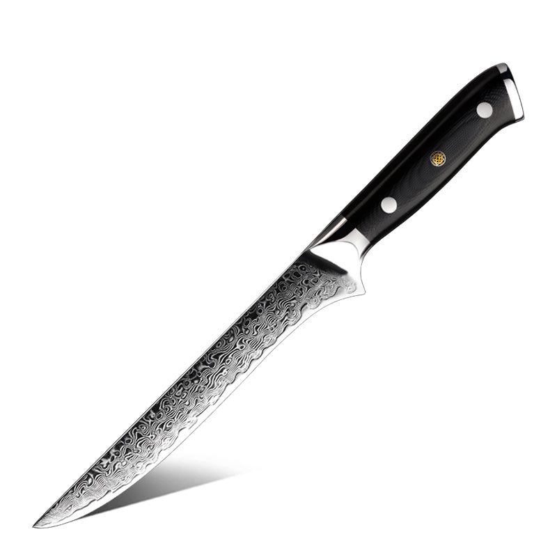 Midnight Diamond Series 5.5-inch Boning Knife - 67 Layers Damascus Steel Blade with G10 Handle - CHOPLIX