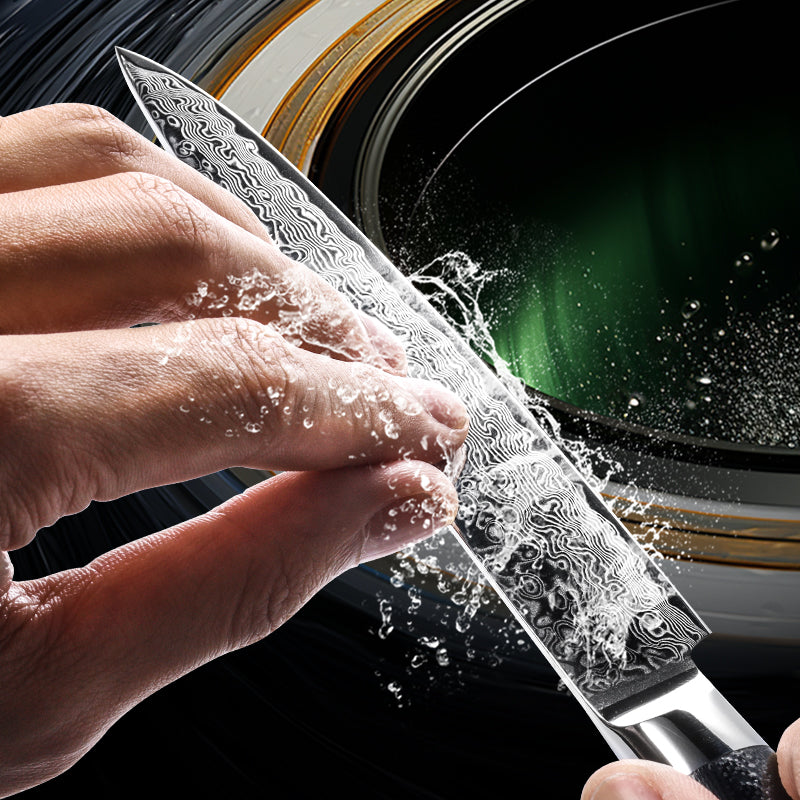 Obsidian Series 6-inch Utility Knife - 67 Layer Damascus Blade with G10 Handle - CHOPLIX