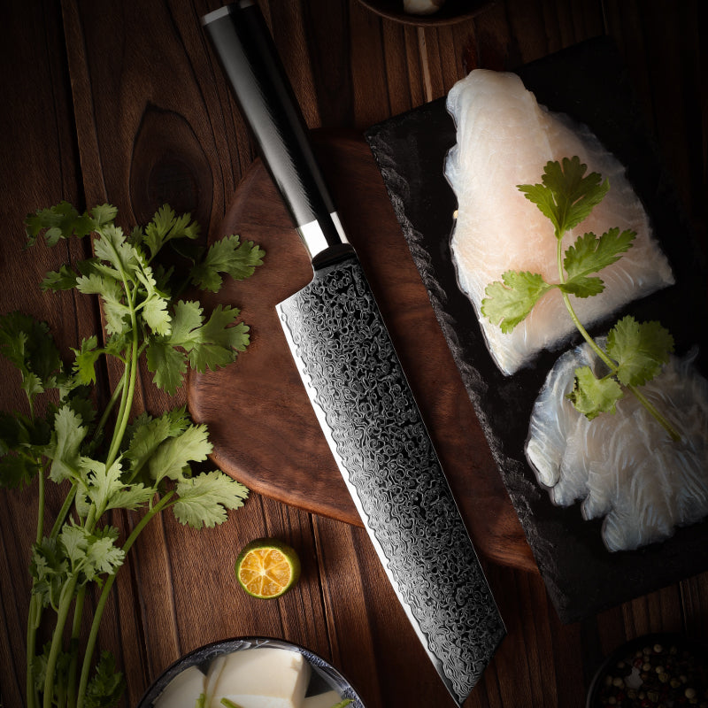 Obsidian Series 8.2-inch Chef's Knife - 67 Layer Damascus Blade with G10 Handle - CHOPLIX