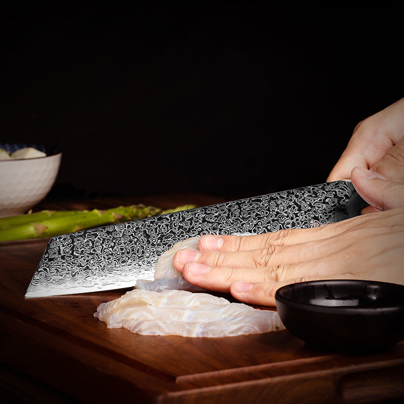 Obsidian Series 8.2-inch Chef's Knife - 67 Layer Damascus Blade with G10 Handle - CHOPLIX