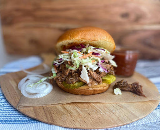 Smoked BBQ Pulled Beef Sandwiches