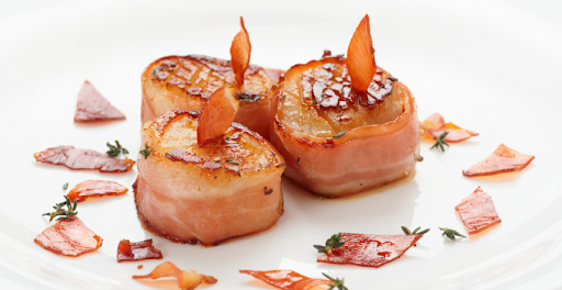 Smoked Scallops Wrapped in Bacon