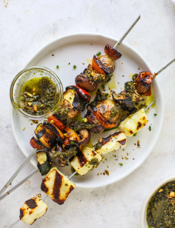 Grilled Halloumi Skewers