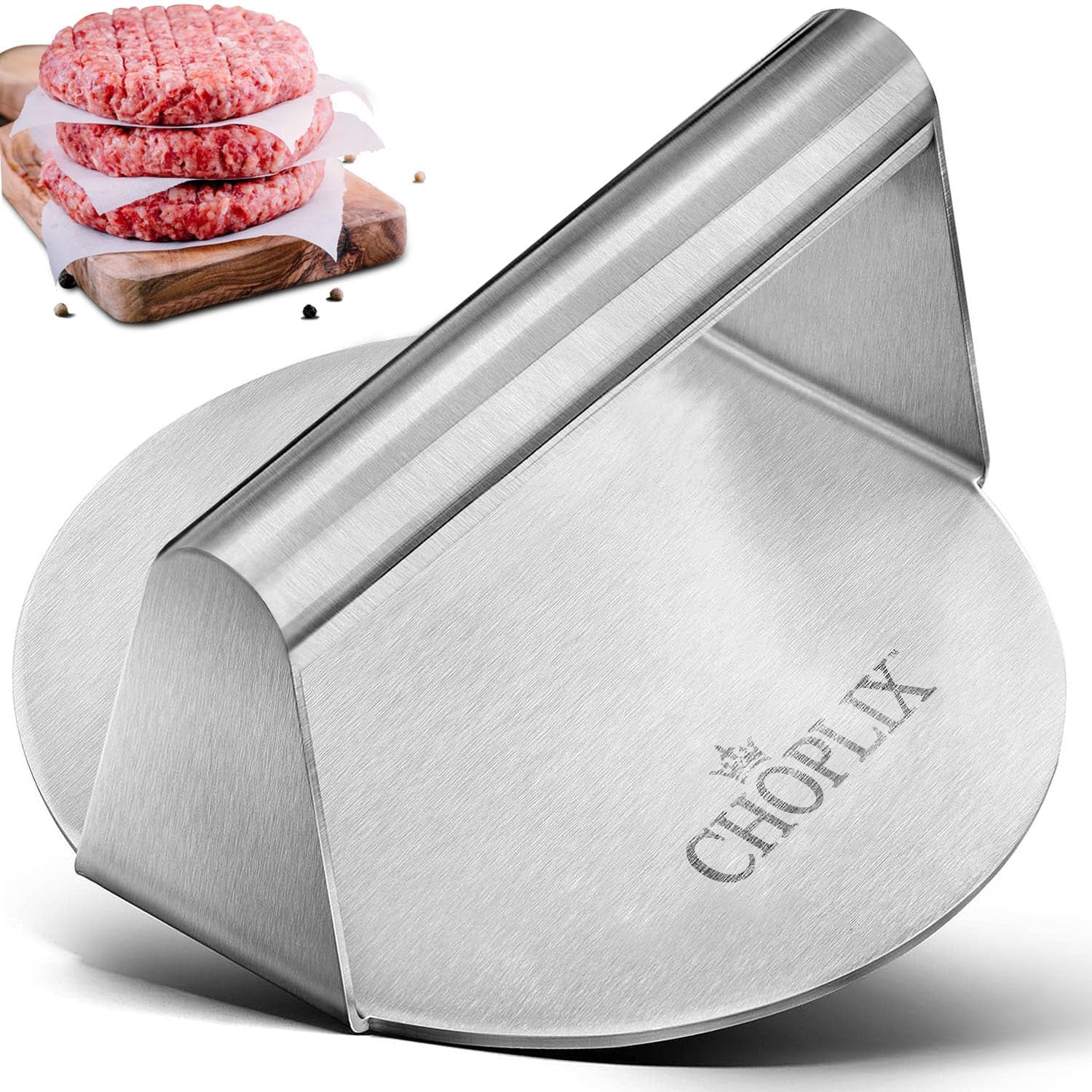 HamburGear Stainless Steel Burger Press - Transform Your Grilling Experience with Our Premium Burger Smasher - CHOPLIX