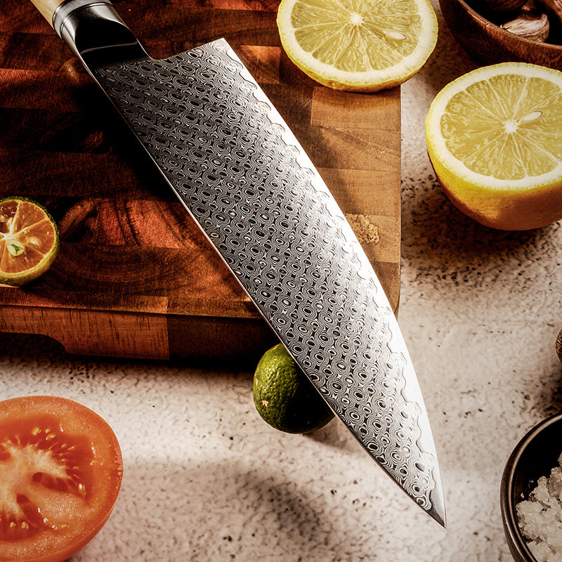 Legacy Forge 8-inch Chef's Knife – 67-Layer Damascus Blade - CHOPLIX