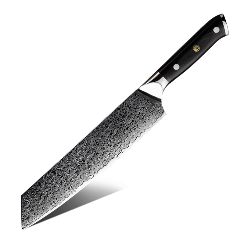 Midnight Diamond Series 3-Piece Knife Set - Damascus Steel Blades with G10 Handles - CHOPLIX