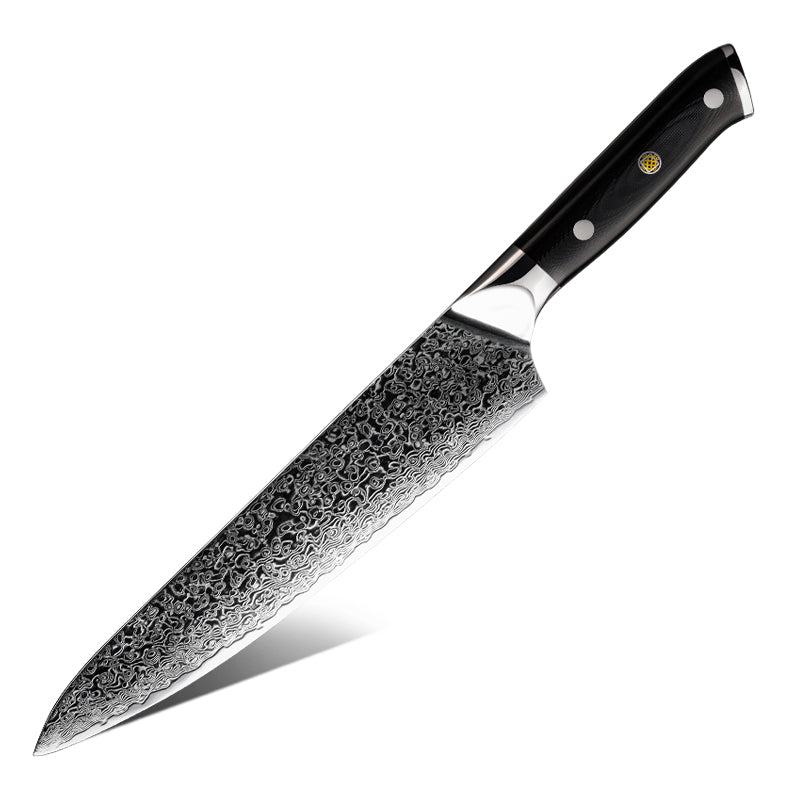 Midnight Diamond Series 8-inch Chef's Knife - VG10 Damascus Blade - CHOPLIX