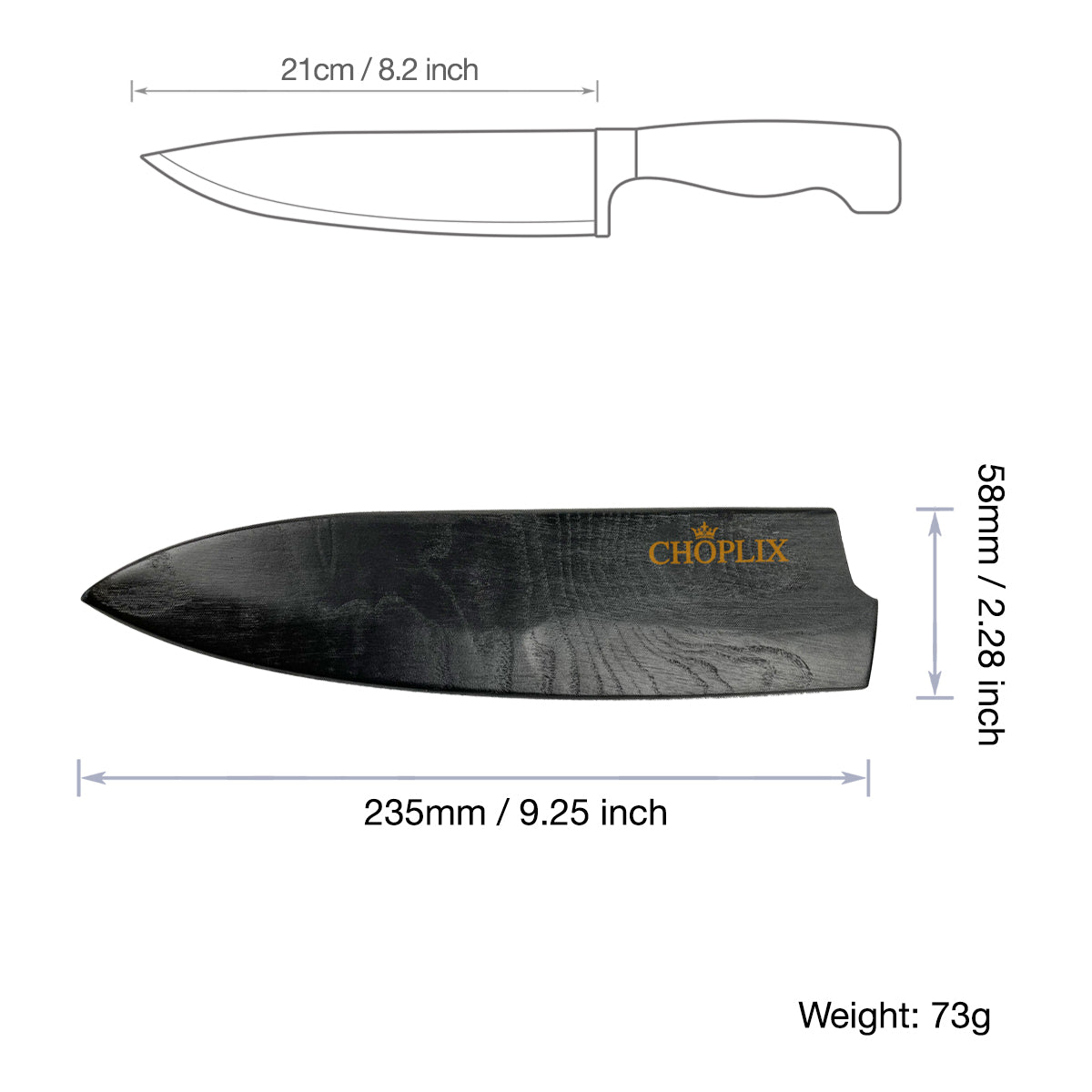 SayaGuard Magnetic Chef Knife Sheath – Protective Cover for Blades